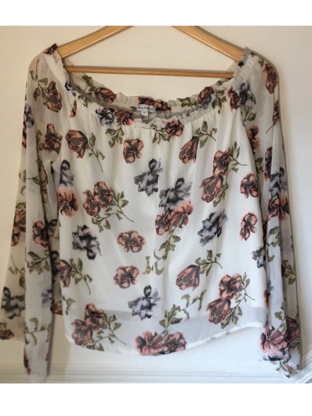 Love, Fire Floral Print off the Shoulder Crop Top lightweight Summer Ruffle